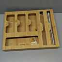 Storage Bag Organizer - 6 in 1 Foil and Plastic Wrap Organizer, Ziplock Bag Organizer For Kitchen Drawer, Compatible With Kitchen Roll for Gallon, Quart, Sandwich, Snack, Aluminum Foil etc