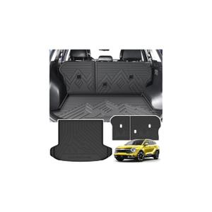 KUST Trunk Cargo Liner for 2023-2026 Kia Sportage Accessories (Include Hybrid, Not for PHEV), Rear Trunk Cargo Mat with Backrest Mat, TPE Rubber, Raised Edge