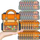 2 x [SAILYLENCEY] 30 Pcs Goodie Bags, Galentines Day Gifts, Valentines For Class, Self-Sealing Treat Bags with Handles & Stand-Up Base for Party Favors, Frosted Window Waterproof for Holiday Gifts (mixed color, Large)