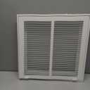 Howeall 14"W x 14"H [Duct Opening Size] Steel Return Air Filter Grille - Removable Face/Door for 1 inch Filters -HVAC Vent Cover Grill - White [Outer Dimensions: 16 5/8"W X 16 5/8"H]