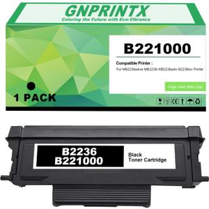 B2236 B221000 Black Toner Cartridge Work for Lexmark B2236 B2236dw MB2236 MB2236adw Printer (High Yield, 1,500 Page)