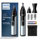 Philips Norelco Nose Trimmer 5000, For Nose, Ears, Eyebrows, Black and Silver