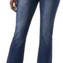 Zylioo Tall Jeans for Women 31"/33" Inseam Long Stretch Denim Pants Straight Leg Mid Rise Classic Fit for Tall Ladies (Medium Extra Tall, Dark Blue-flare)