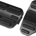 X AUTOHAUX Black Brake Foot Pedals Pad Kit Non-Slip No Drill Aluminum Alloy Accelerator Pedal Covers for Toyota Corolla RAV4 2014-2018