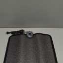 Heated Floor Mat Under Desk for Foot Warmer - Wider 110V Adjustable Temperature Electric Space Heaters Heating Pad - Carbon Crystal & Energy Saving Feet Warmers for Office,Home (Black Gray)