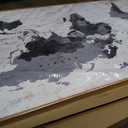 Framed wall art World Map Wall Art Canvas Picture 30inchx60inch Large Black and white Map of The World Canvas Painting Artwork Prints for Office Wall Decor Home Living Room Decorations Framed Ready to Hang, 58"L x 29"W