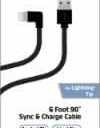 ZGear 90 Degree Tip for Apple Lightning Sync & Charge Cable And ZGEAR Fast Car Charger - Three USB Ports