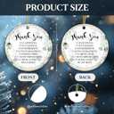 2 x Thank You Gift Ornament 2025 Appreciation Gift for Teacher, Mentor, Friend, or Coworker, Elegant Eucalyptus Keepsake with Inspirational Message, Gratitude Ornament for Christmas