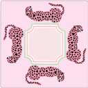 Preppy Hot Pink Leopard Cheetah Mahjong Mat for Table 31.5x31.5 in, Girly Funky Y2K Cheetah Mahjong Table Mat Cover Anti Slip Noise Reduction for Mah Jong Card Board Tile Games