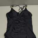 Blooming Jelly Women One Piece Swimsuits Tummy Control Bathing Suit Gold Ring Full Coverage Slimming Swimwear (Small, Black)