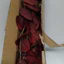 Fall Leaves Stems Artificial Eucalyptus Fall Stems Fake Eucalyptus Decor Silk Faux Fall Stems 3Pcs Eucalyptus Plant Branches for Vase Home Centerpiece Wedding Autumn Decoration(Dark Orange)