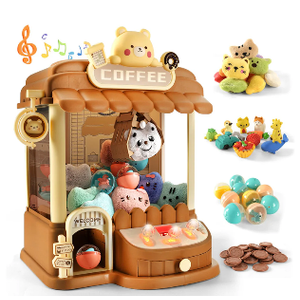 Large Claw Machine for Kids, Mini Vending Machine with 30 Fun Toys, Candy Dispenser Machine, Prize Dispenser with Music L