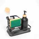 Kitchen Sink organizer with diatomite stone and High dish brush holder,2 Tier Large kitchen sink caddy organizer for Kitchen Sink Accessories & Countertop Organizer.