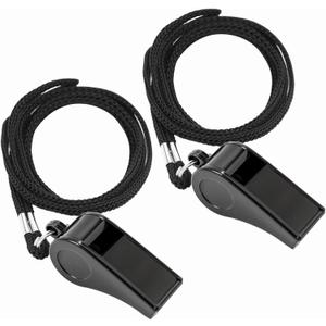 2PCS Sports Whistles with Lanyard, Loud Crisp Sound Whistle Ideal for Coaches, Referees, Officials,Outdoor Enthusiasts, and Family Emergencies.