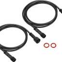 PATIKIL 3.28Ft 2 Pin Extension Cable Wire, 2Pcs 22 AWG Waterproof IP67 Connector with Male and Female at Both Ends for LED Strips, Black