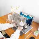 Anti-Cat keyboard cover, laptop keyboard covers cat proof, clear keyboard protector, PC Desk Stand for Keyboard Storage acrylic Monitor Stand Riser and Laptop Stand Riser (20"/7.1"/4.8")