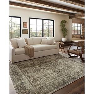 Loloi Magnolia Home by Joanna Gaines Sinclair Collection SIN-01 Pebble/ Taupe 5'-0" x 7'-0", .25" Pile Height, Machine Washable, Area Rug