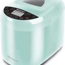 Elite Gourmet Programmable Bread Maker, 2 lb Loaf, 3 Sizes, 19 Presets incl. Gluten-Free, Dough & Jam, Delay Timer, Mint
