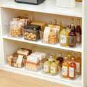 CiWiVOKi 12 Pack Clear Plastic Storage Bins, Acrylic Organizer and Containers with Handle for Pantry, Cabinet, Closet, Refrigerator, Freezer, Bathroom, Kitchen Under Sink Storage