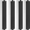 Blulu 4 Pack Steel Magnetic 14 Inch Cable Management Channel for Under Desk Leg Vertical Wire Hider Cover Cable Desk Organizer No Drill Cord Organizer Cord Hider Management for Home Office (Black)