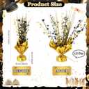 18 Pack 2026 Graduation Table Centerpiece Decoration Metallic Foil Spray Centerpiece Glitter Star Brust Table Topper Decoration for Graduation Birthday New Year Holiday Party Supplies (Black and Gold)