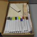 Baby Shower Games Sign Kit with 50 Blank Wooden Baby Blocks, 24 Acrylic Paint Marker and Wooden Sign, Blocks for Baby Shower, Gender Reveals Party(Green)