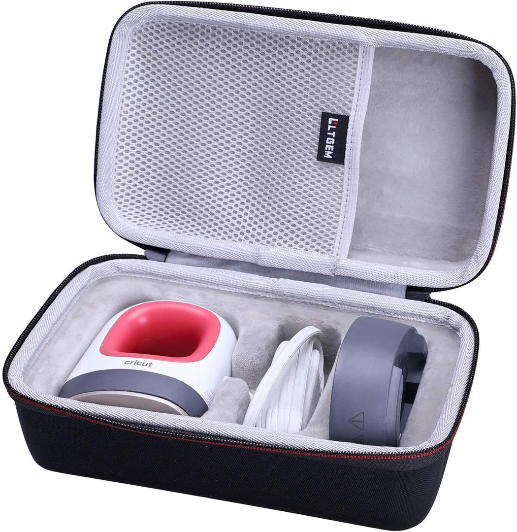 LTGEM Case Compatible with Cricut EasyPress Mini Heat Press, Black+Gray (1.Black+Grey)