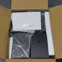 4 Pcs Post Base,4"x 6"Post Brackets(Acturl3.6 x5.6), Heavy Duty Black Metal Powder-Coated Thick Steel Post Anchor Outdoor for Support Deck Base Plate, Pergola Bracket Kit,Mialbox Post Mount