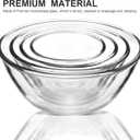 M MCIRCO Glass Mixing Bowls with Lids, 4 Packs Glass Bowl Set, Nesting Bowls for Meal Prep, Food Storage, Bowls For Cooking, Baking, BPA-Free, 0.8/1.7/2.9/4.8 Qt