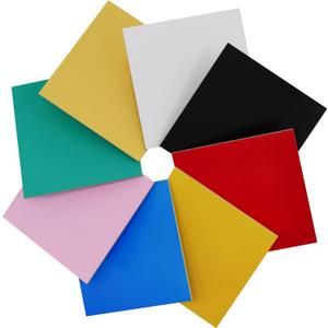 8 Pack Pre-Painted Colored Plywood Sheets,Basswood for Laser Cutting,12x12x1/8 Inch (3mm),Ideal for DIY Crafts, Engraving, Ornaments, Models Making (8 Colors Mixed)