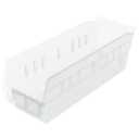 Akro-Mils 30120 Plastic Shelf Bins, Heavy Duty Storage Bins for Garage, Closet, and Drawer Organization, 12-Inch x 4-Inch x 4-Inch, Clear, 24-Pack