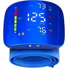 Wrist Blood Pressure Monitor, Rechargeable Blood Pressure Cuff with Large LED Screen  2 * 99 Sets of Memory, OneButton Turn On/Off Voice & Switch User