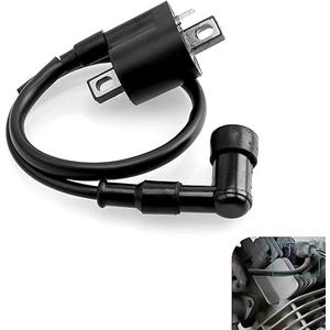 Motorcycle Ignition Coil, Spark Plug Wire Ignitor Line Kit, Universal for CG 125cc 150cc 200cc 250cc Vertical Engine ATV Sand Rail Dirt Bike Go Kart (Black)