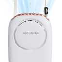 AOCOOLFAN Portable Neck Fan, Mini Small Personal Handheld Fan USB Rechargeable 3 Speed for Girls Boys Woman Eyelash Travel Home Office Outdoor (White)