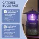 EZCapture T10 Indoor Bug Trap with Fan Suction - Versatile LED Flying Insect Trap for Indoor and Outdoor Use - No Zapping Noise, for Fruit Fly, Gnat, and Mosquitoes, 5 Glue Boards Included