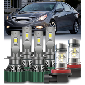 QIFANSAIL Compatible with 20112014 Hyundai Sonata Fog Lights Bulbs Combo, 1:1 Same Size, 6000K Cool White, PlugandPlay, 6Pack