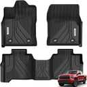 YITAMOTOR Floor Mats Fit for Toyota Tundra CrewMax Cab 2022-2025, Custom Fit Tundra Car Mats, All-Weather TPE Front and Rear Row Floor Liners, Black