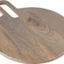 Santa Barbara Design Studio Mango Wood Charcuterie Boards Cheese Board Round Cutting Board, Medium, Natural, 18"L x 0.8"W