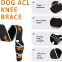 Dog Knee Brace for Torn ACL, CCL Hind/Back Leg Support with Harness & Anti-Slip Straps Adjustable Fit, Soft & Breathable, Post Surgery & Injury Recovery Hand Washable, M