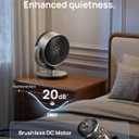 Dreo 16 Inch 25dB Quiet Smart Fans for Bedroom, DC Room Fan with Remote, 120+120 Oscillating Fan, 6 Modes, 9 Speeds, 12H Timer,Works Alexa/Google/WiFi/Voice Control, Silver, Oversize (DR-HAF004S)