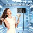 220V to 110V Voltage Converter US to Europe for Hair Dryer with Fast Charging, Power Converter Adapter Combo 2 USB A & 2 USB C, International Adapter European Travel Converter C G A I (Black)