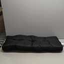 downluxe Indoor Bench Cushion for Indoor Furniture, Non-Slip Tufted Overstuffed Textured Foam Bench Seat Cushion, 1 Pack, 36" X 14" X 4", Black