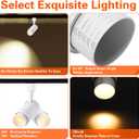 12W Zoomable Track Lighting Heads,H Type Track Light Heads for Accent Retail Artwork,Dimmable LED H Track Lighting 4000K Daylight 110V,15 to 60 Beam Angle 4 Pack (White)