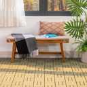 Acacia Wood Decking Tiles 9PCS - Easy Snap Interlocking Deck Tiles for Patio Poolside Balcony Decor - All Weather Waterproof Flooring for Indoor & Outdoor (Round Joints) (9 Pcs - 8.7 Square Ft, Muted Green-12 Slats)