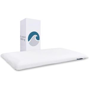 Bluewave Bedding Hyper Slim Gel Memory Foam Pillow for Stomach and Back Sleepers - Thin, Flat Design for Cervical Neck Alignment and Deeper Sleep (2.25-Inches Height, King Size)