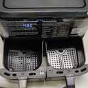 CHEFMAN 6 Quart Dual Basket Air Fryer Oven with Easy View Windows, Sync Finish, Hi-Fry, Auto Shutoff, 2 Independent 3Qt Nonstick Dishwasher Safe Frying Baskets, Digital Double Air Fryer - Black