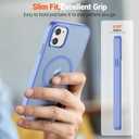SUPFINE Magnetic for iPhone 12 Case/iPhone 12 Pro Case (Compatible with MagSafe)(Military Grade Drop Protection) Slim Translucent Matte Shockproof with Anti-Fingerprint Phone Case,Blue Purple