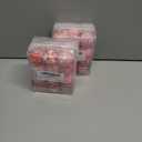 2 x 24 Pcs Valentines Day Balls Ornaments for Tree 30 mm Hanging Glitter Rustic Ball Ornaments for Valentine's Party Decor (Pink, White, Romantic Style)