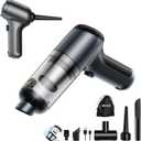 Mini Vacuum Cleaner, 120W High Power Handheld Car Vacuum Cleaner, 2 in 1 Air Duster and Hand Held Vacuum Portable Cordless, Rechargeable Small Vacuum for Car, Home, Office, PetBlack