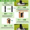 15ft Bat House Pole, 1.9in Diameter Heavy-Duty Galvanized Steel Outdoor Purple Martin Bird House Pole with Ground Socket, Including Bat House Installation Bracket, Black